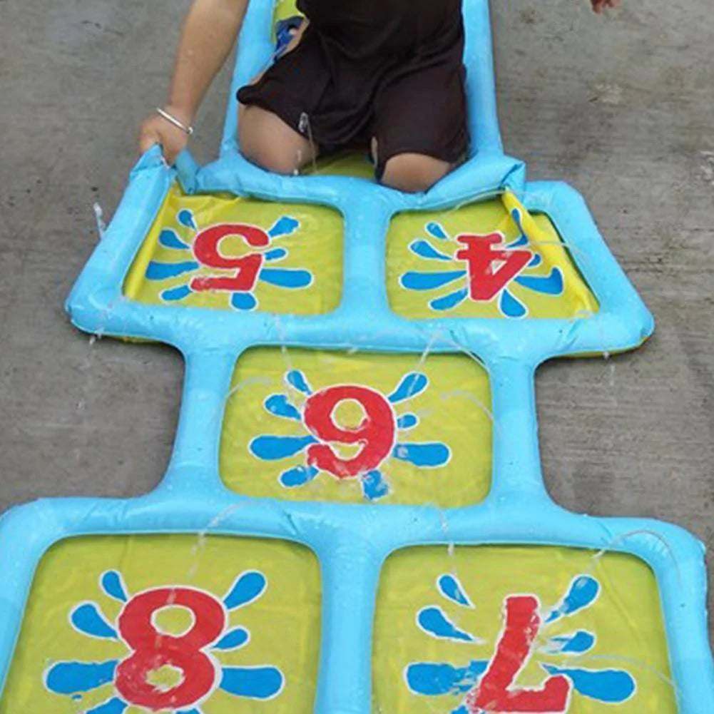 Inflatable Sprinkler Hopscotch Outdoor Summer Fun Splash Mat 1.74m x 0.6m - Buy Confidently with Smart Sales Australia