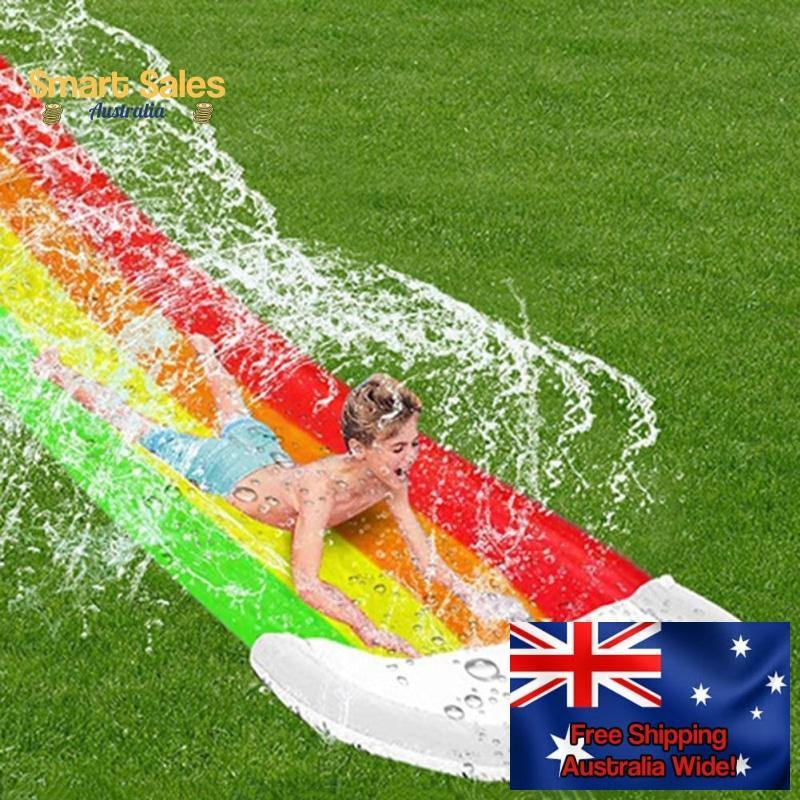 Kids & Adults Inflatable Automatic Sprinkler Rainbow Water Slide Backyard Outdoor Toy 4.8 Metres - Buy Confidently with Smart Sales Australia