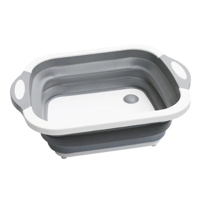 Kitchen Mutli Chopping Board Washing Fruit Ice Bucket Folding Cutting Vegetable Adhesive Household Mildew Drain Foldable Basket - Buy Confidently with Smart Sales Australia