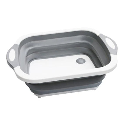 Kitchen Mutli Chopping Board Washing Fruit Ice Bucket Folding Cutting Vegetable Adhesive Household Mildew Drain Foldable Basket - Buy Confidently with Smart Sales Australia