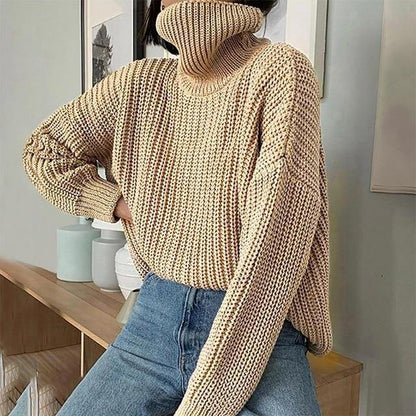 Knitted Long-Sleeve Turtleneck For Winter Sweater For Women - Buy Confidently with Smart Sales Australia
