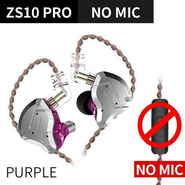 KZ ZS10 Pro Metal Headset 4BA+1DD Hybrid 10 drivers HIFI Bass Earbuds In Ear Monitor Headphones Sport Noise Cancelling Earphones - Buy Confidently with Smart Sales Australia