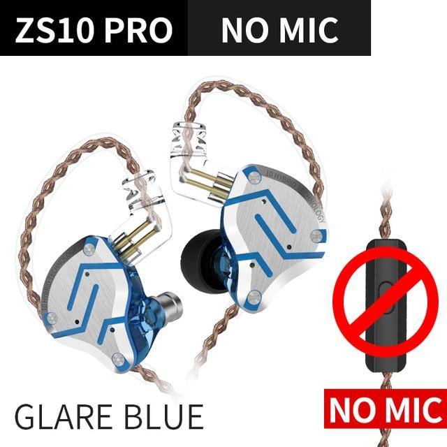 KZ ZS10 Pro Metal Headset 4BA+1DD Hybrid 10 drivers HIFI Bass Earbuds In Ear Monitor Headphones Sport Noise Cancelling Earphones - Buy Confidently with Smart Sales Australia