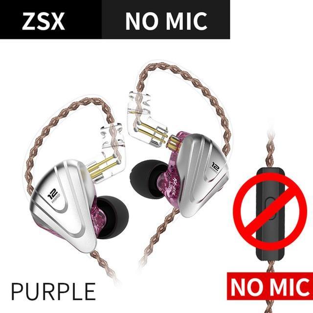 KZ ZSX Earphones 5BA+1DD Hybrid 12 Drivers Noise Proof For Android iOS - Buy Confidently with Smart Sales Australia