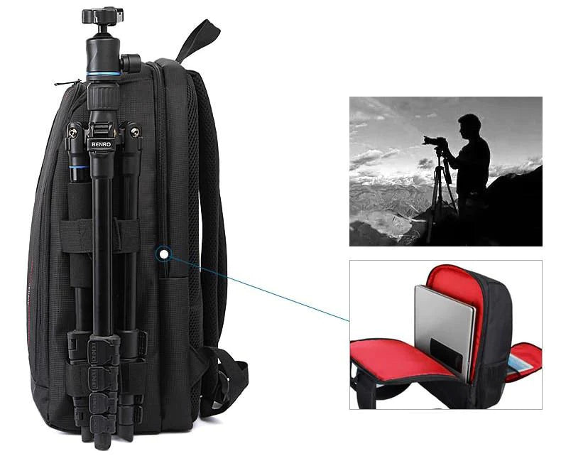 Large Waterproof Padded DSLR Camera Bag w/ Rain Cover - Buy Confidently with Smart Sales Australia