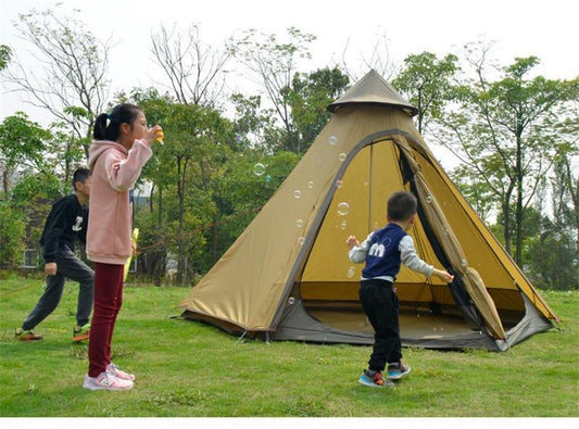 Large Yurt Style Bell Tent for Camping Lightweight Double Layer Waterproof For 4 - Buy Confidently with Smart Sales Australia