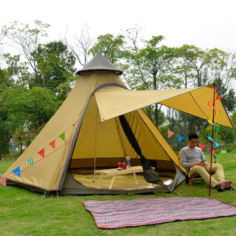 Large Yurt Style Bell Tent for Camping Lightweight Double Layer Waterproof For 4 - Buy Confidently with Smart Sales Australia