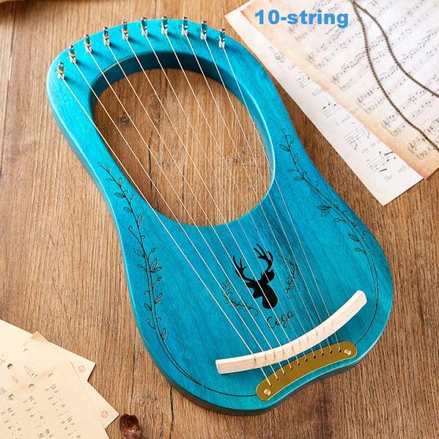 Laser-Engraved Clear Sound and Full Tone Lyre with Tuning Lever and Spare String - Buy Confidently with Smart Sales Australia