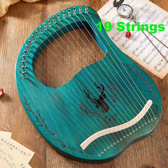 Laser-Engraved Clear Sound and Full Tone Lyre with Tuning Lever and Spare String - Buy Confidently with Smart Sales Australia