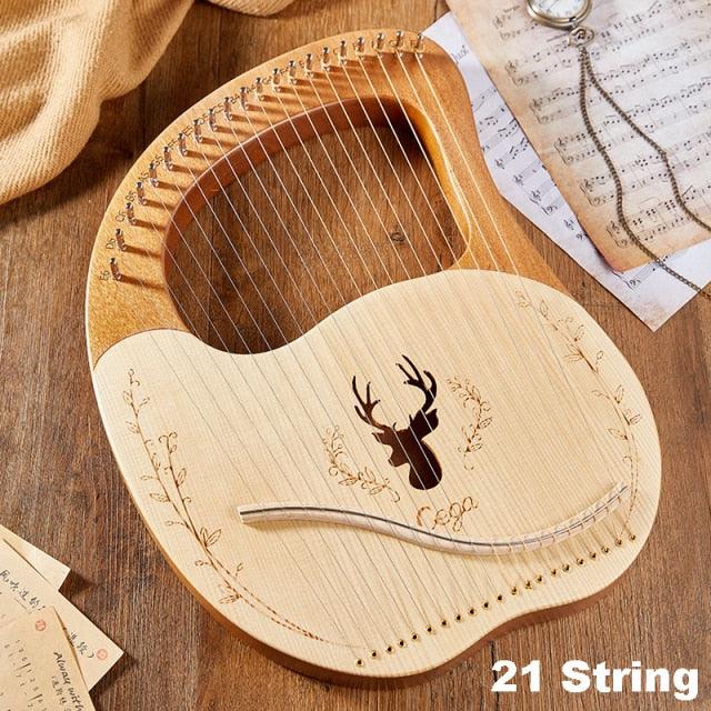 Laser-Engraved Clear Sound and Full Tone Lyre with Tuning Lever and Spare String - Buy Confidently with Smart Sales Australia