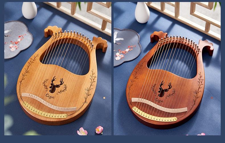 Laser-Engraved Clear Sound and Full Tone Lyre with Tuning Lever and Spare String - Buy Confidently with Smart Sales Australia