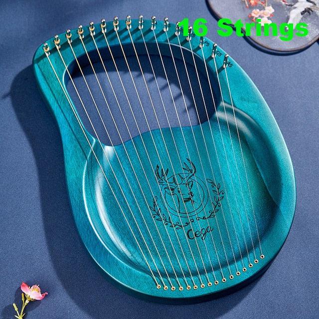 Laser-Engraved Clear Sound and Full Tone Lyre with Tuning Lever and Spare String - Buy Confidently with Smart Sales Australia