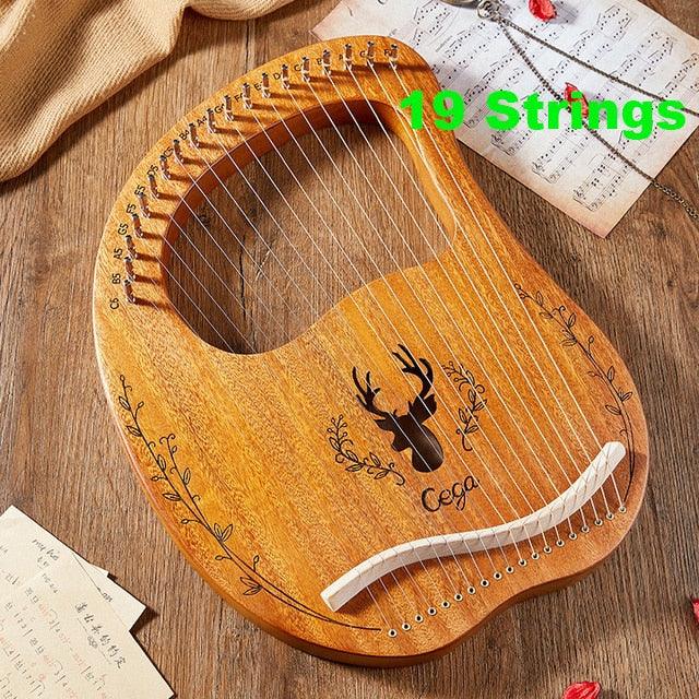 Laser-Engraved Clear Sound and Full Tone Lyre with Tuning Lever and Spare String - Buy Confidently with Smart Sales Australia