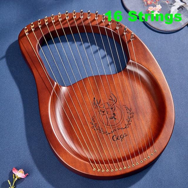 Laser-Engraved Clear Sound and Full Tone Lyre with Tuning Lever and Spare String - Buy Confidently with Smart Sales Australia