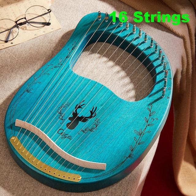 Laser-Engraved Clear Sound and Full Tone Lyre with Tuning Lever and Spare String - Buy Confidently with Smart Sales Australia