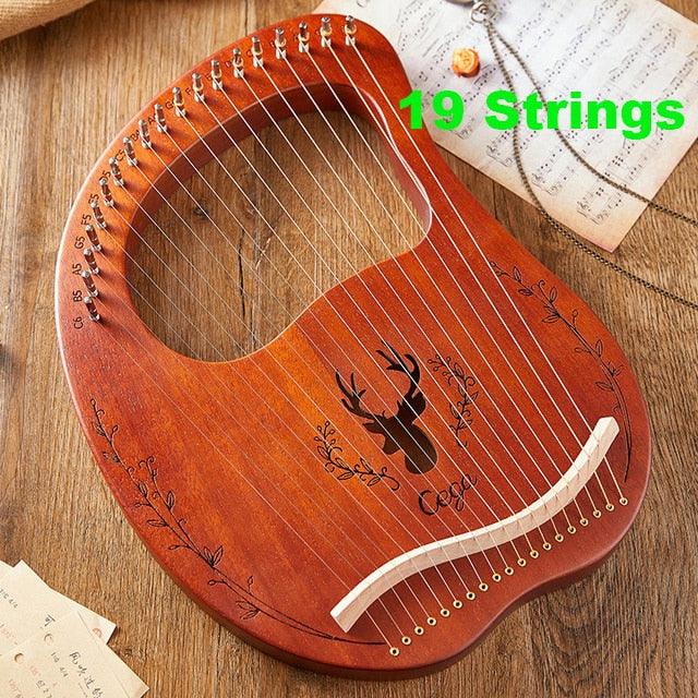 Laser-Engraved Clear Sound and Full Tone Lyre with Tuning Lever and Spare String - Buy Confidently with Smart Sales Australia