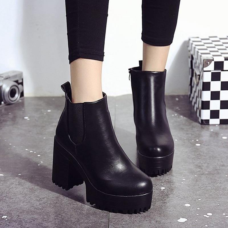 Leather High Pump Fashion Boots For Women - Buy Confidently with Smart Sales Australia