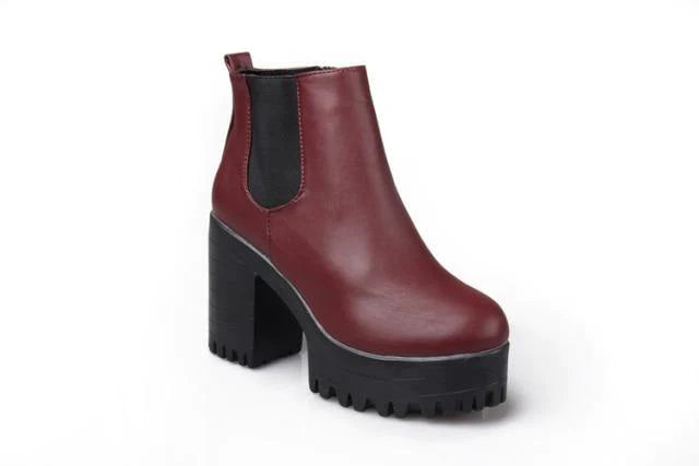 Leather High Pump Fashion Boots For Women - Buy Confidently with Smart Sales Australia