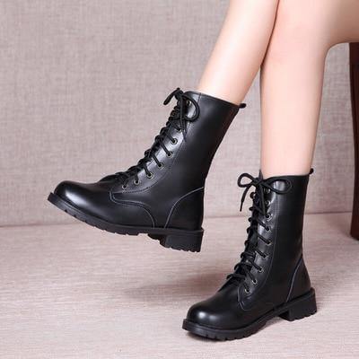 Leather High Pump Fashion Boots For Women - Buy Confidently with Smart Sales Australia