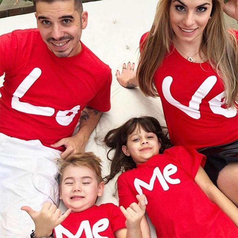 Love Red Family Shirt Matching Printed Design For Family - Buy Confidently with Smart Sales Australia