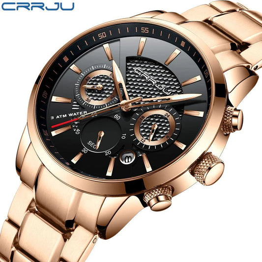 Men’s Waterproof Luxury Steel Watch with Calendar - Buy Confidently with Smart Sales Australia