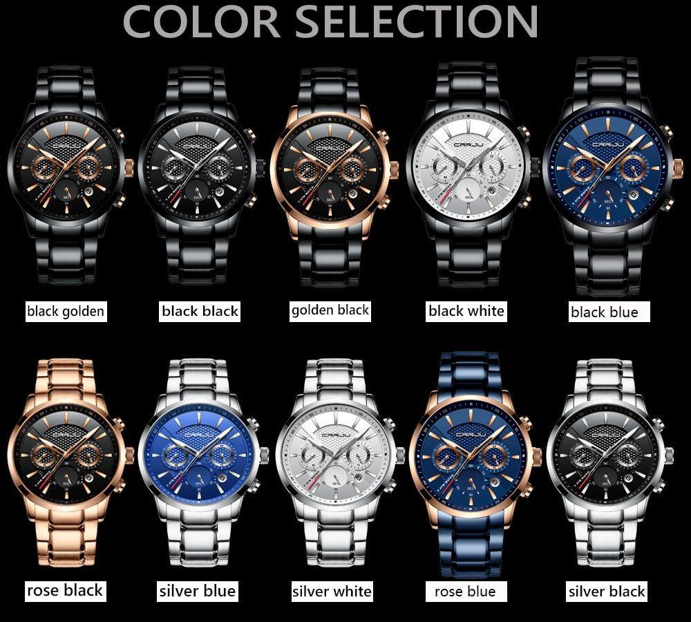 Men’s Waterproof Luxury Steel Watch with Calendar - Buy Confidently with Smart Sales Australia