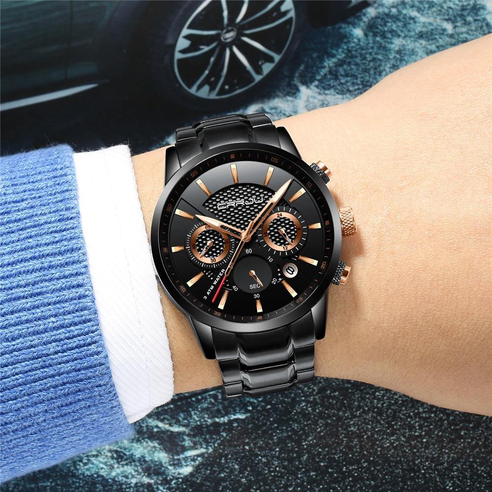 Men’s Waterproof Luxury Steel Watch with Calendar - Buy Confidently with Smart Sales Australia