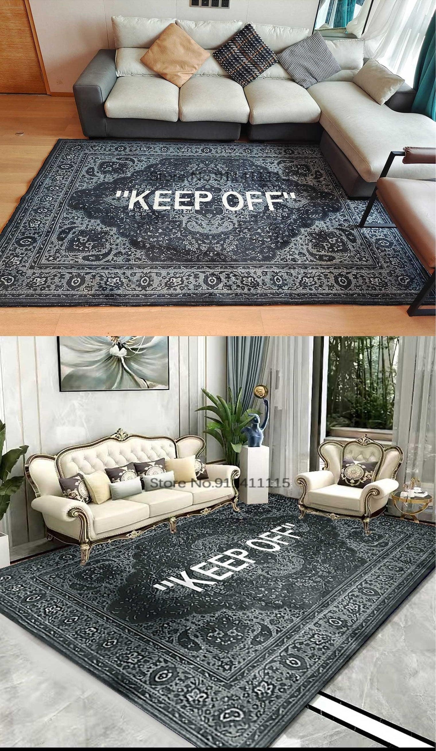 Modern Design KEEP OFF Printed Area Rugs for Home Decor - Buy Confidently with Smart Sales Australia