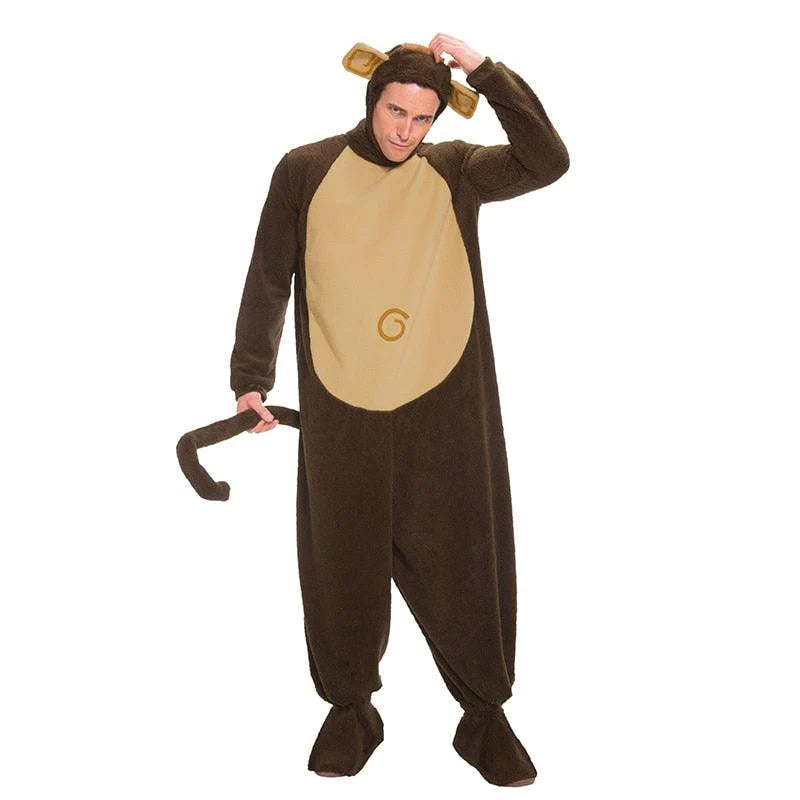 Buy Monkey Jumpsuit Costume 3 Piece Set For Family Adult And Child Animal Halloween with Free Delivery Australia Wide Smart Sales Australia