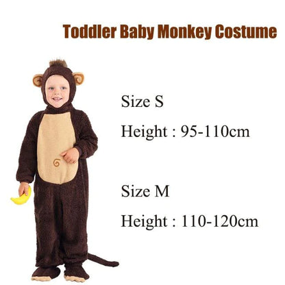 Monkey Jumpsuit Costume 3 Piece Set For Family Adult And Child Animal Halloween - Buy Confidently with Smart Sales Australia