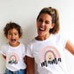 Mother-Daughter Matching Printed Rainbow Short-Sleeve Shirt - Buy Confidently with Smart Sales Australia