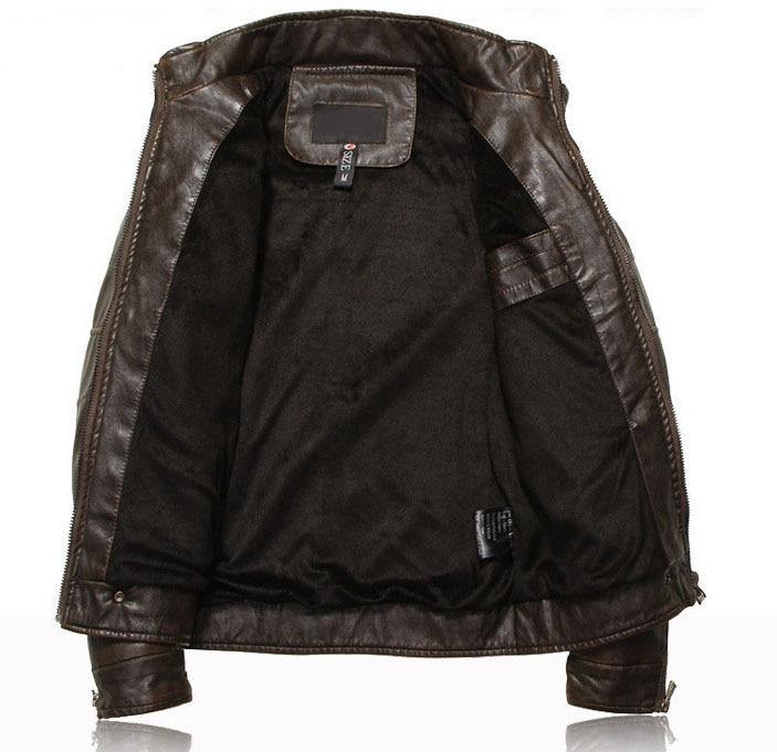 Motorcycle Casual Rivet Leather Jacket For Men - Buy Confidently with Smart Sales Australia