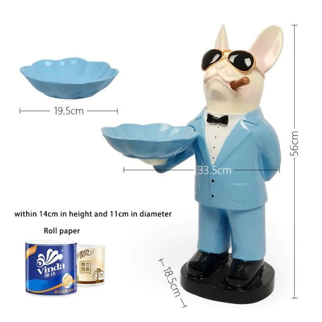 Nordic Tray Dog Porch Figurine Sculpture Decoration with Bluetooth Audio - Buy Confidently with Smart Sales Australia