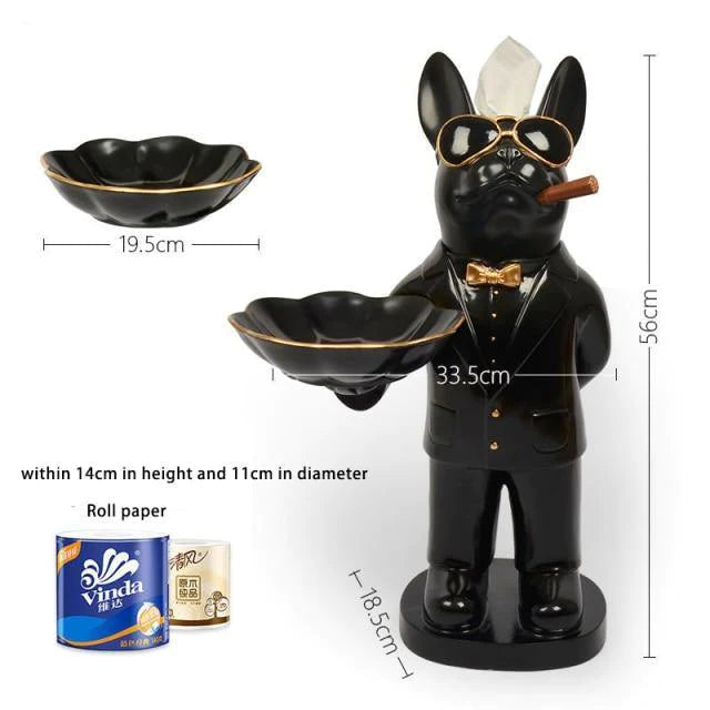 Nordic Tray Dog Porch Figurine Sculpture Decoration with Bluetooth Audio - Buy Confidently with Smart Sales Australia