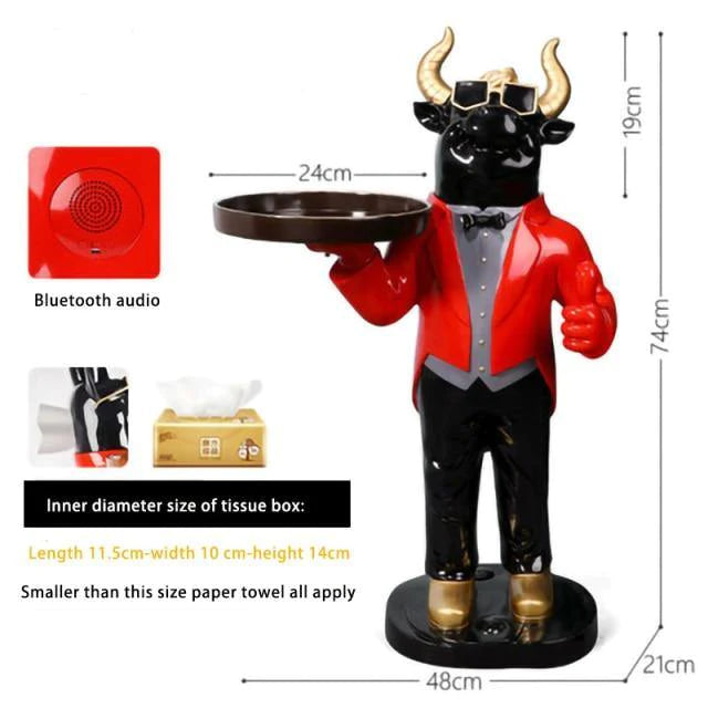 Nordic Tray Dog Porch Figurine Sculpture Decoration with Bluetooth Audio - Buy Confidently with Smart Sales Australia