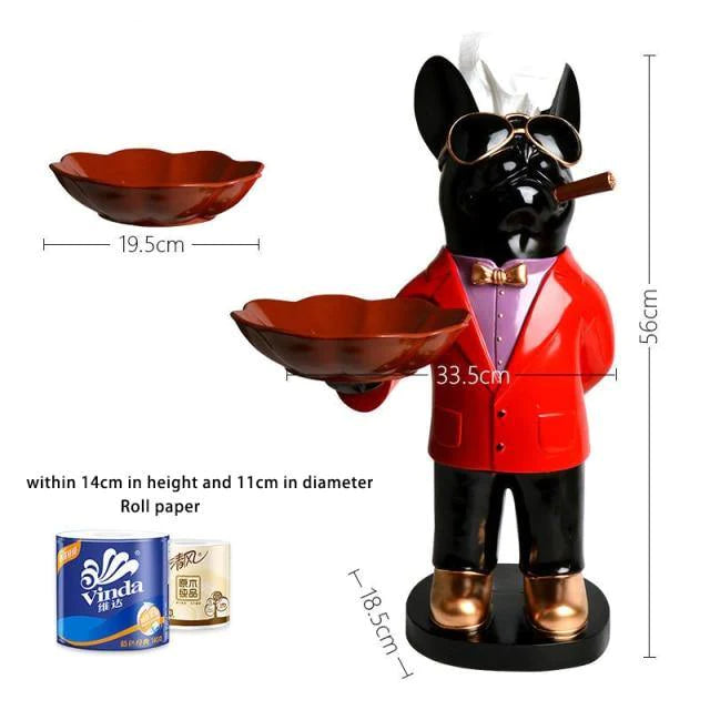 Nordic Tray Dog Porch Figurine Sculpture Decoration with Bluetooth Audio - Buy Confidently with Smart Sales Australia