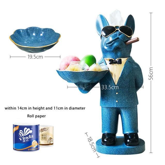 Nordic Tray Dog Porch Figurine Sculpture Decoration with Bluetooth Audio - Buy Confidently with Smart Sales Australia