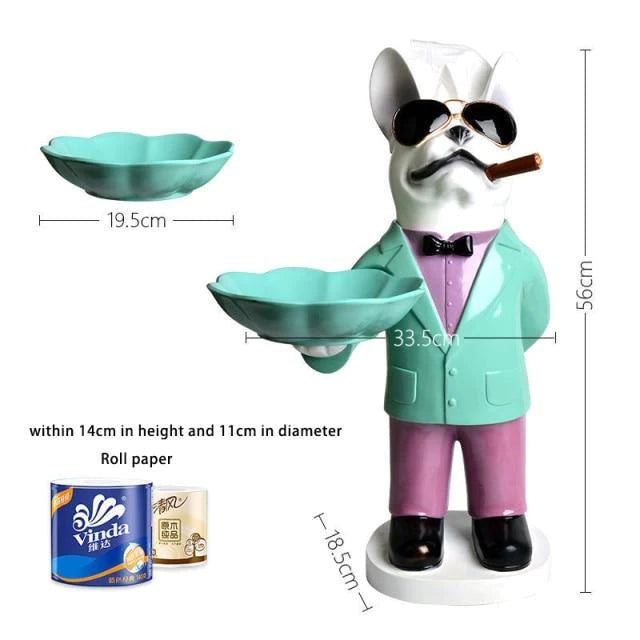 Nordic Tray Dog Porch Figurine Sculpture Decoration with Bluetooth Audio - Buy Confidently with Smart Sales Australia