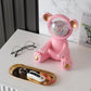 Nordic Tray Resin Bear Figurine Decoration with Small Storage - Buy Confidently with Smart Sales Australia
