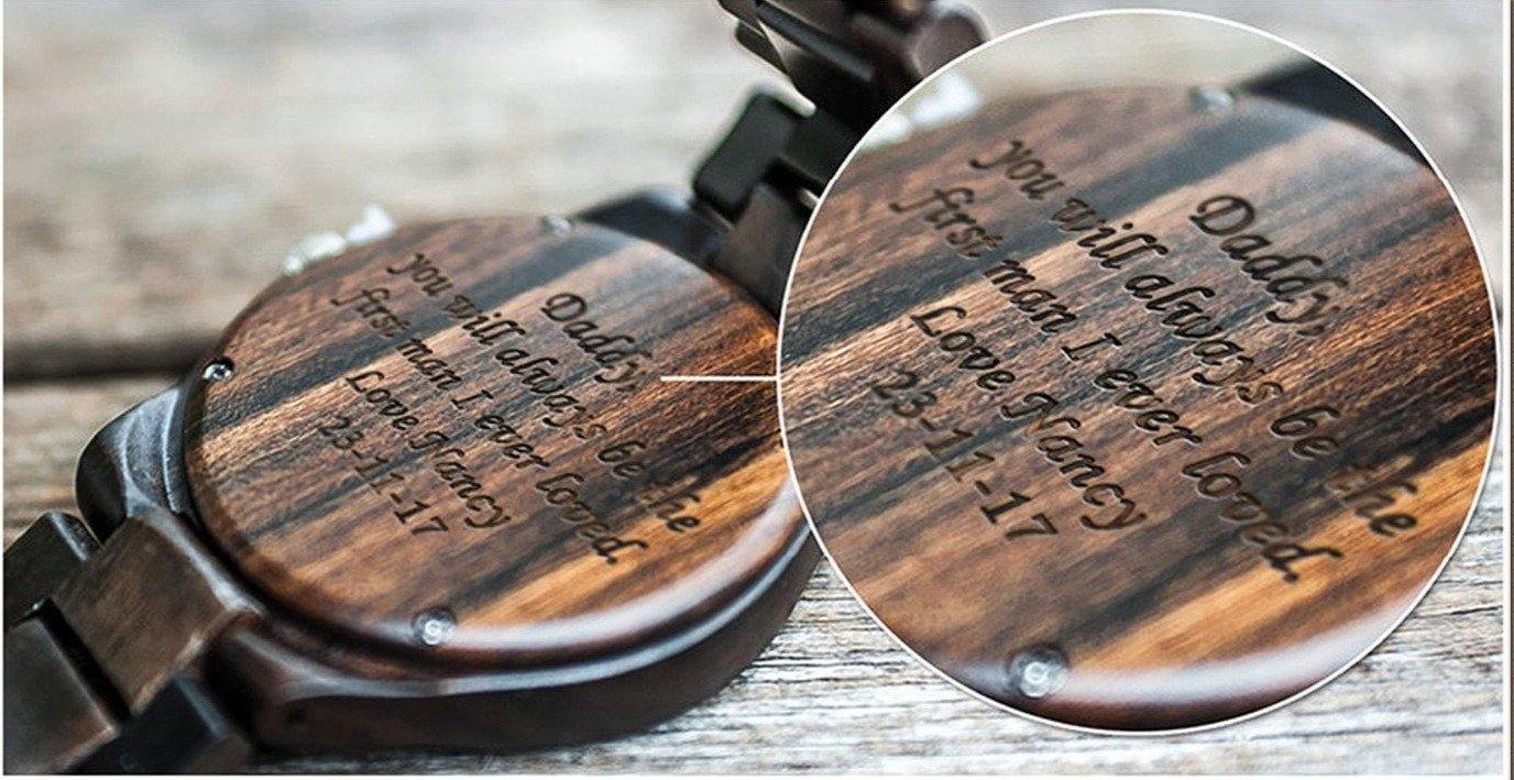 Personalized Engraved Sandalwood Wooden Design Watch For Men - Buy Confidently with Smart Sales Australia