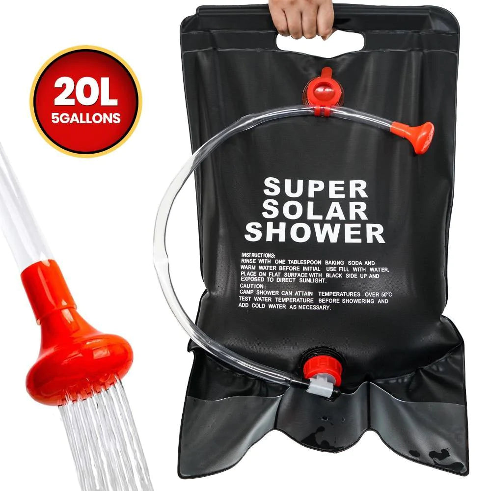 Portable 5 Gallon/20L Bag with Hose and Shower Head For Camping - Buy Confidently with Smart Sales Australia