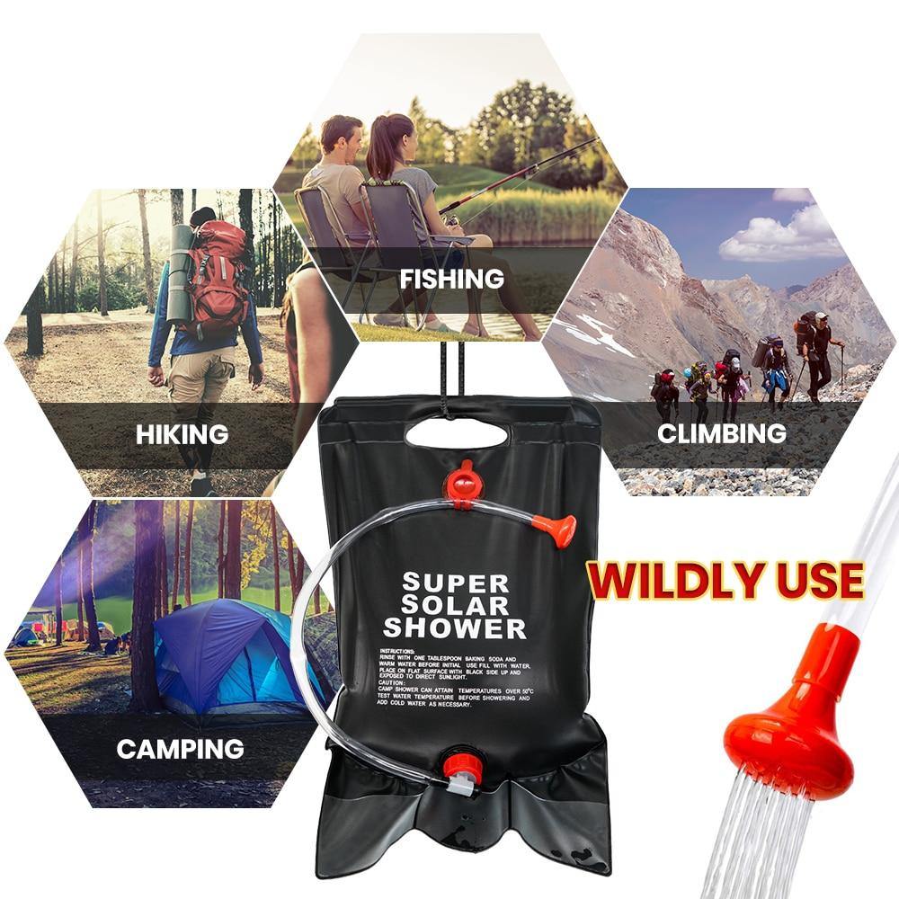 Portable 5 Gallon/20L Bag with Hose and Shower Head For Camping - Buy Confidently with Smart Sales Australia