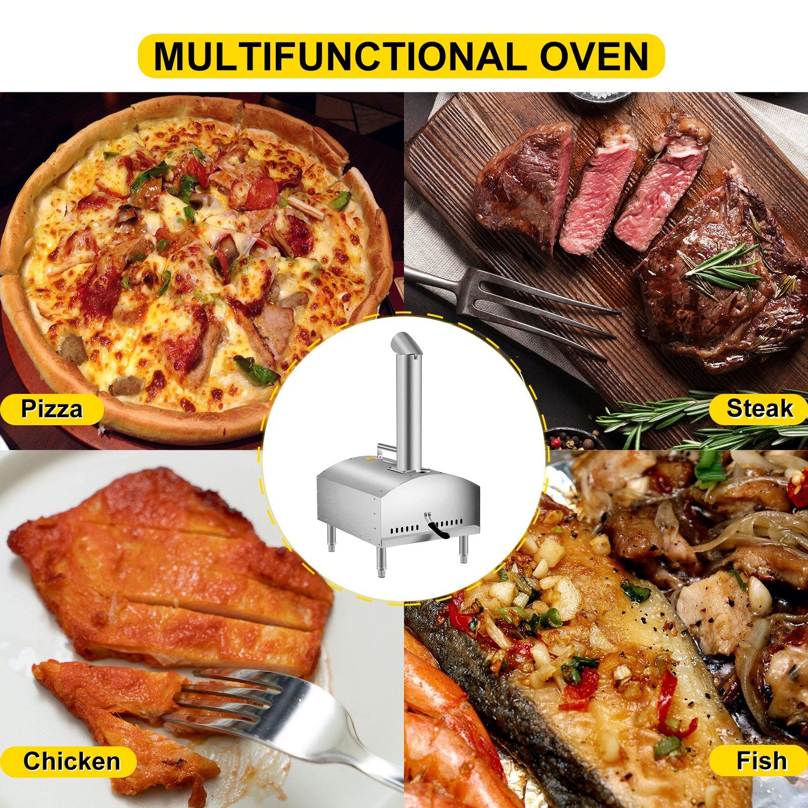 Portable Stainless Steel Mini 12 Inch Pizza & Other Meat Tabletop Toaster For Outdoor Use - Buy Confidently with Smart Sales Australia
