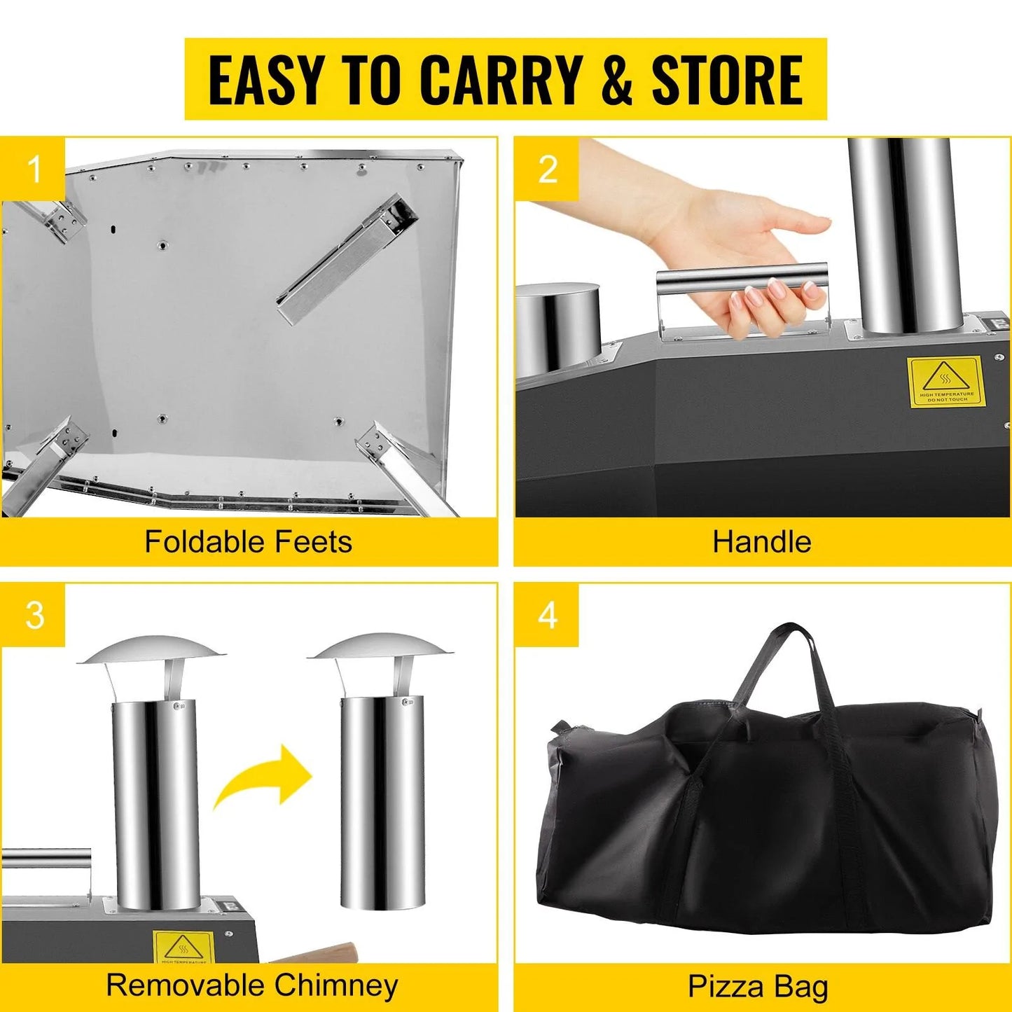 Portable Stainless Steel Multifunctional Oven with Complete Accessories For Outdoor Use - Buy Confidently with Smart Sales Australia
