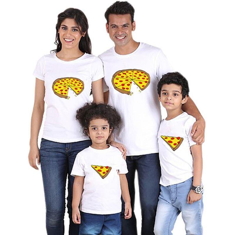 Printed Pizza T-shirt Matching Clothes For The Whole Family - Buy Confidently with Smart Sales Australia