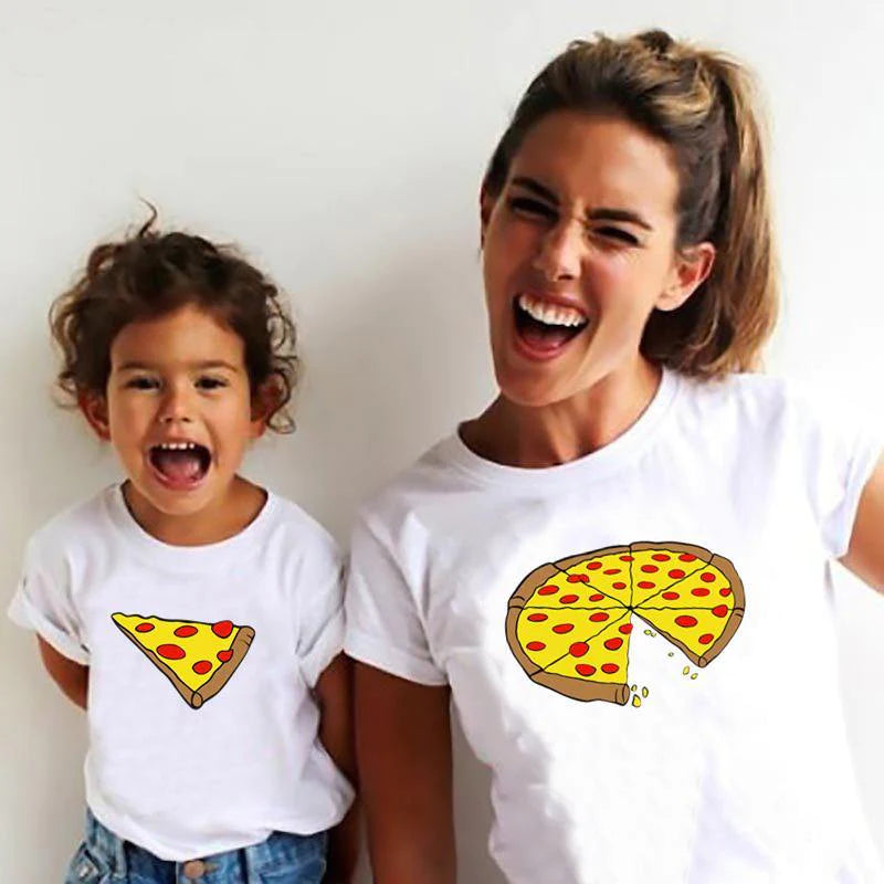 Printed Pizza T-shirt Matching Clothes For The Whole Family - Buy Confidently with Smart Sales Australia