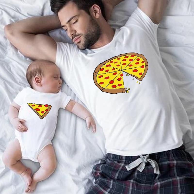 Printed Pizza T-shirt Matching Clothes For The Whole Family - Buy Confidently with Smart Sales Australia