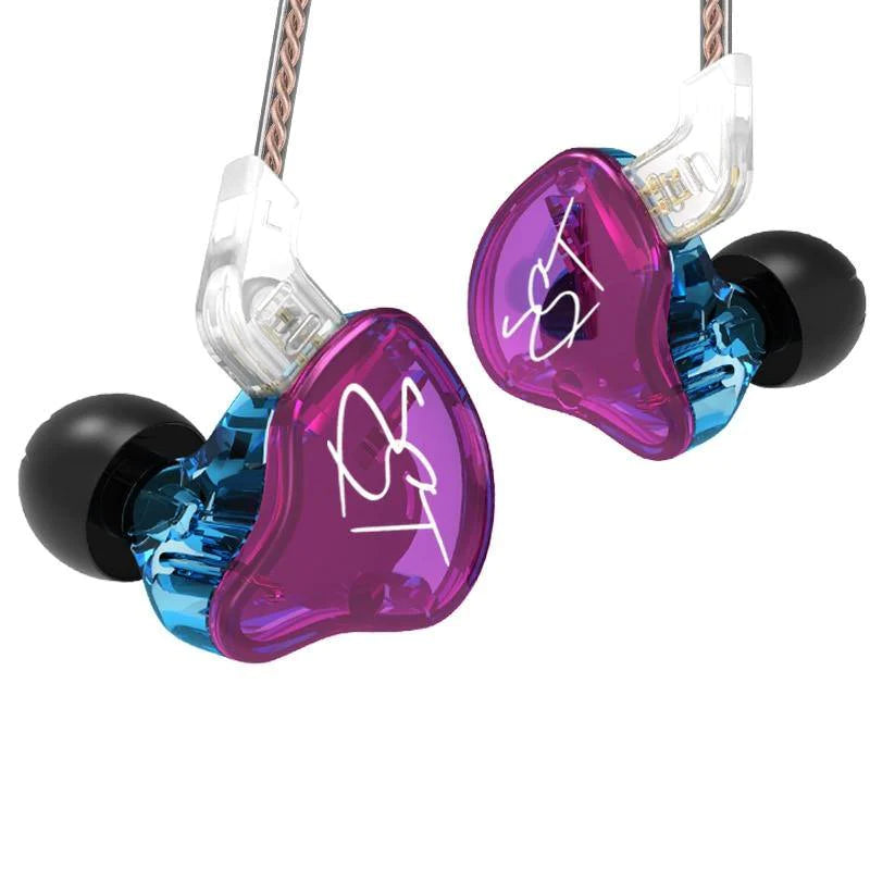 Purple KZ ZST Removable Cable Earphones Noise Proof High Quality Sound Music - Buy Confidently with Smart Sales Australia
