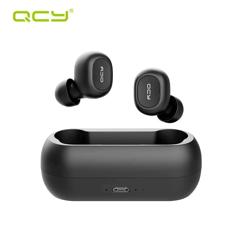 QCY T1C QS1 Wireless Bluetooth 5.0 in Ear Earphones with 3D Stereo and Portable Charger Box| Mini Earbuds Dual Microphone - Buy Confidently with Smart Sales Australia