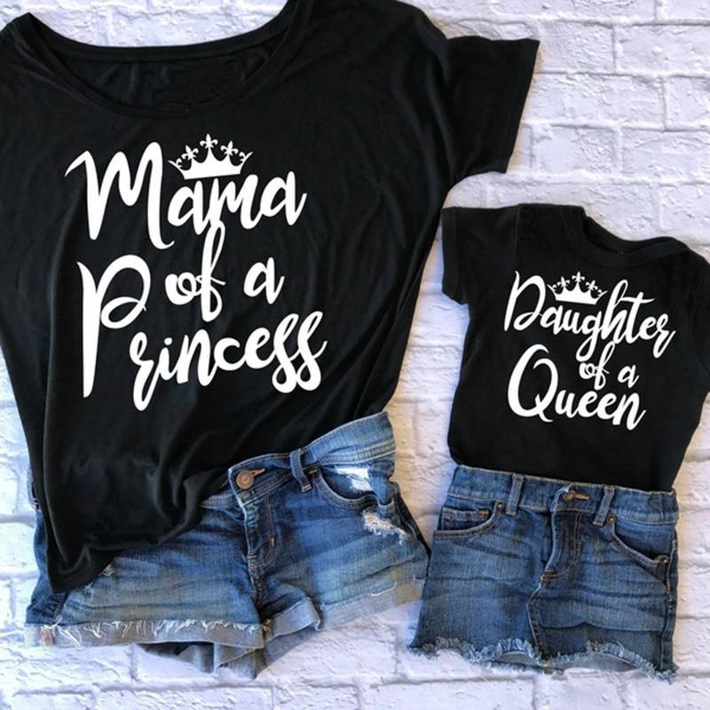 Queen & Princess Matching Family Outfits - Mother Daughter Cotton Shirts - Buy Confidently with Smart Sales Australia